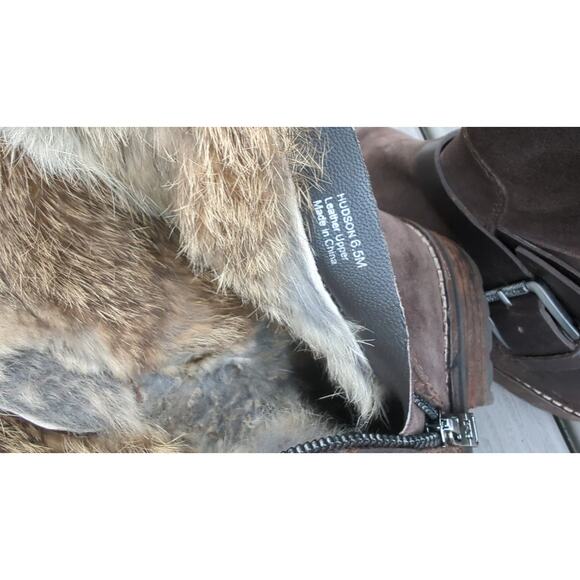 Andrew Marc Hudson brown Suede Buckle boots 6.5  Size 6 1/2 - Picture 12 of 16